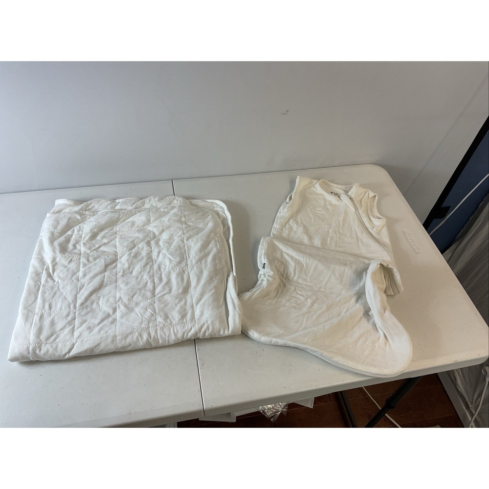 Lot of Kyte Baby‎ Bamboo Blanket 30"x30" White and S 0.5 Tog Sleep Sack Soft